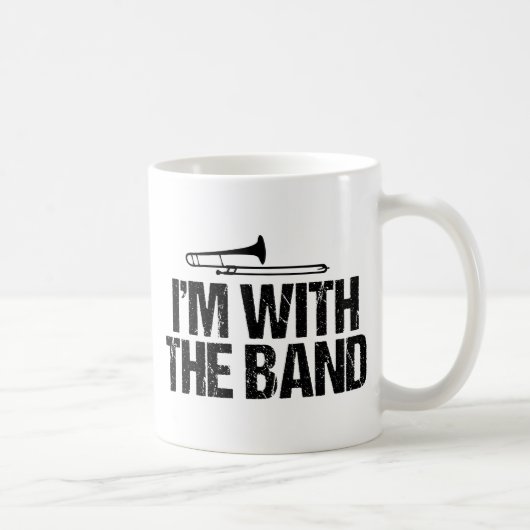 Ich bin mit dem Band Funny Trombone Player Kaffeetasse (Rechts)