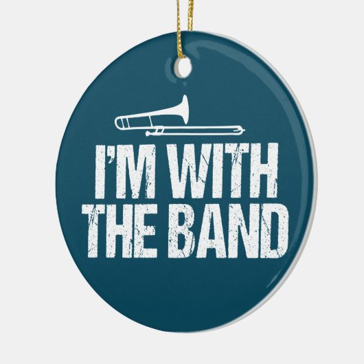 Ich bin mit dem Band Funny Trombone Player Keramik Ornament (Links)
