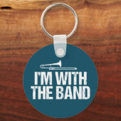 Ich bin mit dem Band Funny Trombone Player Schlüsselanhänger (Vorderseite)