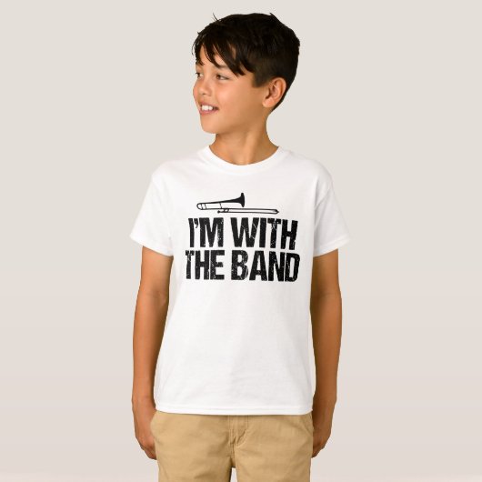 Ich bin mit dem Band Funny Trombone Player T-Shirt (Vorne ganz)