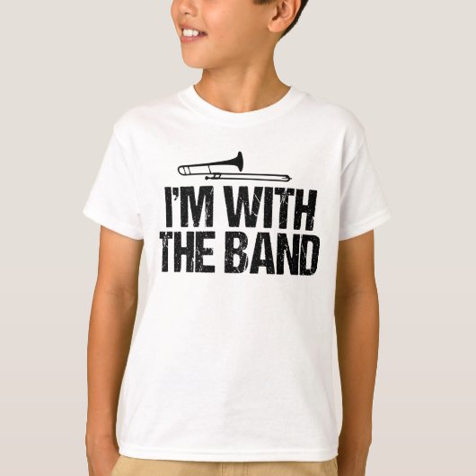 Ich bin mit dem Band Funny Trombone Player T-Shirt (Vorderseite)