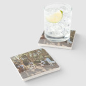 Ich bin mit dem Band Stone Untersetzer (Seitenansicht)