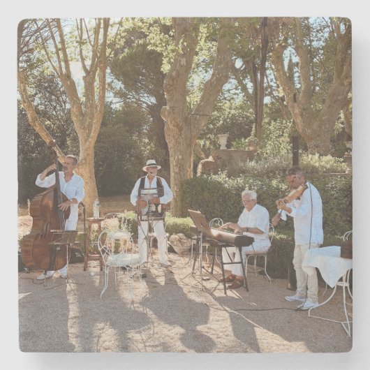 Ich bin mit dem Band Stone Untersetzer (Vorderseite)