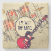 Ich bin mit dem Band Stone Untersetzer (Vorderseite)