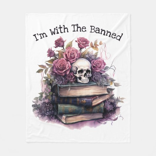 Ich bin mit dem Banned, Book Lover Fleecedecke (Vorderseite)