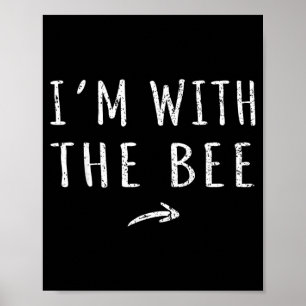 Ich bin mit dem Bienen-Matching-Lazy-Halloween-Kos Poster
