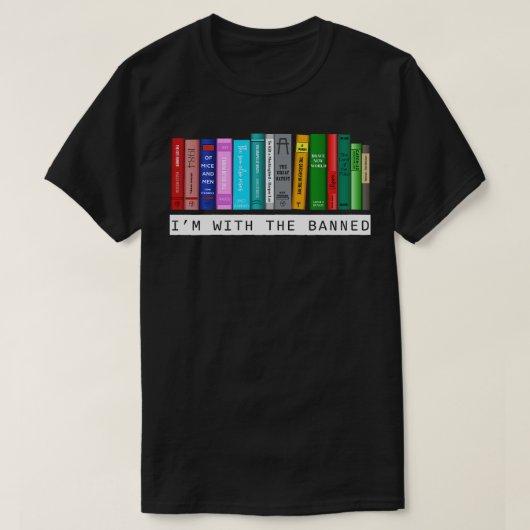 Ich bin mit dem Bücherverbot 1 T-Shirt (Design vorne)