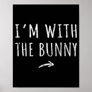 Ich bin mit dem Bunny-Matching-Lazy-Halloween-Kost Poster