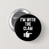 Ich bin mit dem Clam Fun Easy Playful Halloween Co Button (Vorne & Hinten)