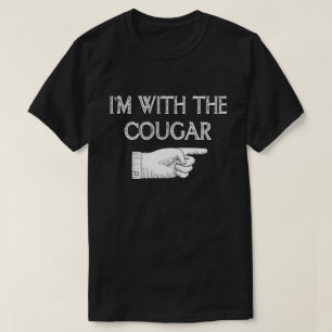 Ich bin mit dem Cougar Lustiges Paar Halloween-Kos T-Shirt