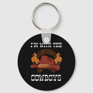 Ich bin mit dem Cowboy Racing Horseck Reitsport Schlüsselanhänger