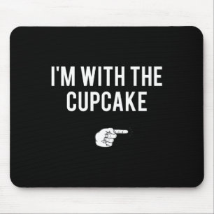Ich bin mit dem Cupcake-Halloween-Kostüm Lustiges Mousepad