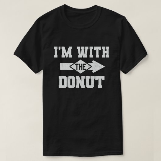Ich bin mit dem Donut-Funny-Halloween-Kostüm T-Shirt (Design vorne)