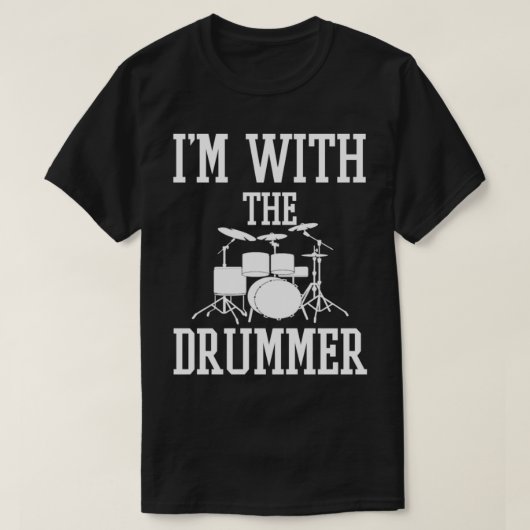 Ich bin mit dem Drummer-lustigen Drummer T-Shirt (Design vorne)