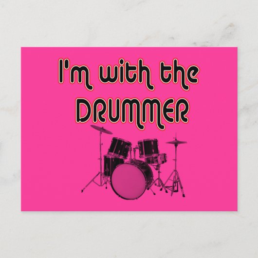ICH BIN MIT DEM DRUMMER POSTKARTE (Vorderseite)