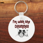 ICH BIN MIT DEM DRUMMER SCHLÜSSELANHÄNGER (Vorderseite)