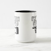 Ich bin mit dem dummen Schwarz-Weiß Tasse (Zentrum)