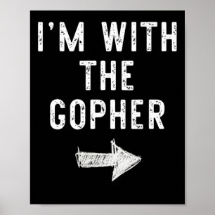Ich bin mit dem Gopher-Kostüm Halloween Matching C Poster