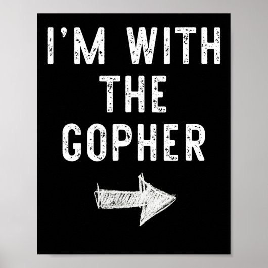 Ich bin mit dem Gopher-Kostüm Halloween Matching C Poster (Vorne)