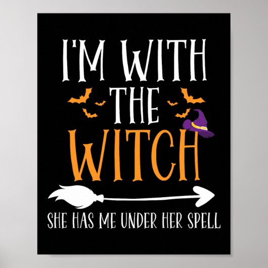 Ich bin mit dem Hexenduft-Halloween-Kostüm Poster (Vorne)