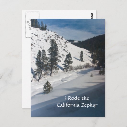 Ich bin mit dem kalifornischen Zephyr gefahren Postkarte (Vorne/Hinten)