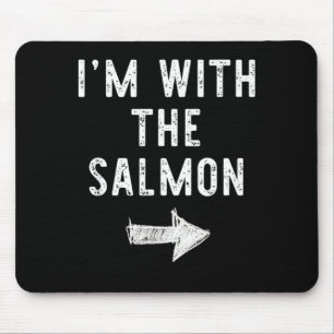 Ich bin mit dem Lachs Lustiges Halloween-Paar-Kost Mousepad
