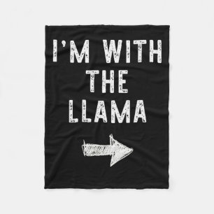 Ich bin mit dem Lama lustiges Halloween-Paar Kostü Fleecedecke