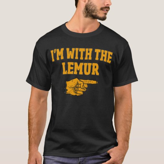 Ich bin mit dem Lemur-Funny-Paar-Halloween-Kostüm T-Shirt (Vorderseite)