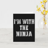 Ich bin mit dem Ninja Easy Halloween-Kostüm Karte (Gelbe Blume)