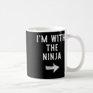 Ich bin mit dem Ninja Kostüm Halloween Matching Co Kaffeetasse