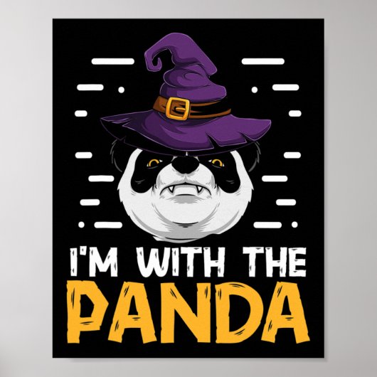 Ich bin mit dem Panda-Funny-Paar Matching Panda Be Poster (Vorne)