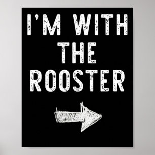 Ich bin mit dem Roster-Kostüm Halloween Matching C Poster