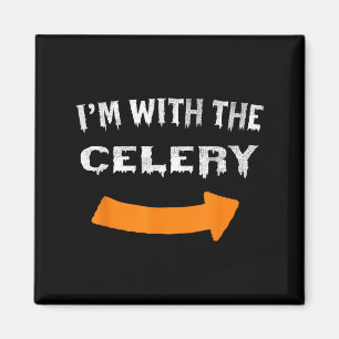 Ich bin mit dem Sellerie Lustiges Faules Halloween Magnet