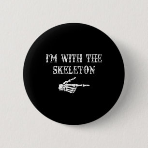 Ich bin mit dem Skeleton Hand Halloween Coupé Cost Button