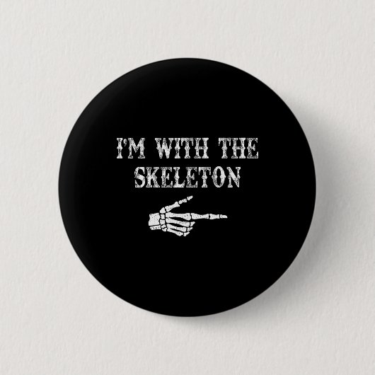 Ich bin mit dem Skeleton Hand Halloween Coupé Cost Button (Vorderseite)