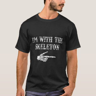 Ich bin mit dem Skeleton Hand Halloween Coupé Cost T-Shirt
