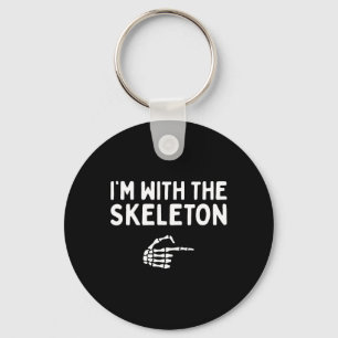 Ich bin mit dem Skelettband Halloween Kostüm, das Schlüsselanhänger