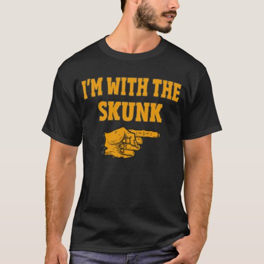 Ich bin mit dem Skunk Funny Couple Halloween-Kostü T-Shirt (Vorderseite)