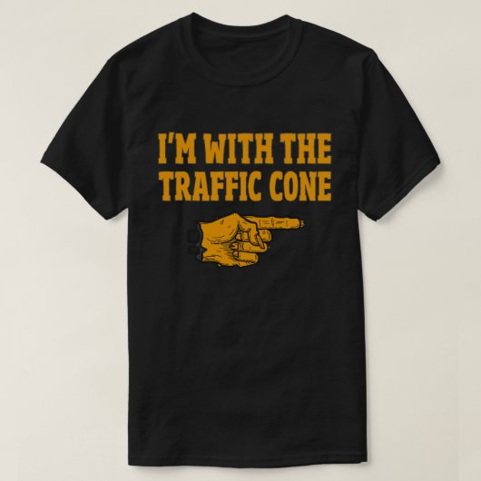 Ich bin mit dem Traffic Cone Funny Couple Hallowee T-Shirt (Design vorne)