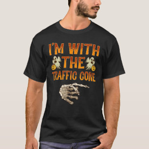 Ich bin mit dem Traffic Cone Shirt Kostüm Hallowee