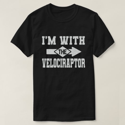 Ich bin mit dem Velociraptor Funny Couple Hallowee T-Shirt (Design vorne)