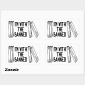 Ich bin mit dem Verbotenen Rechteckiger Aufkleber (Blatt)