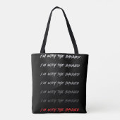 Ich bin mit dem Verbotenen Schwarz Tasche (Rückseite)