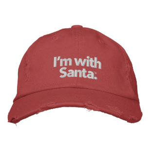 "Ich bin mit dem Weihnachtsmann" Kappenkappe Bestickte Baseballkappe