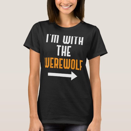 Ich bin mit dem Werwolf Shirt Costume Funny Hallow (Vorderseite)