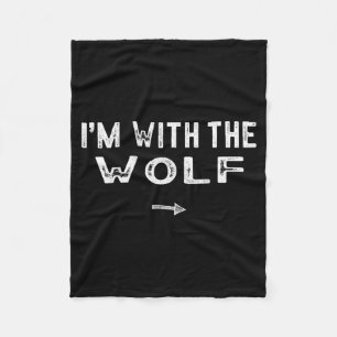 Ich bin mit dem Wolf-Kostüm passendes faules Hallo Fleecedecke