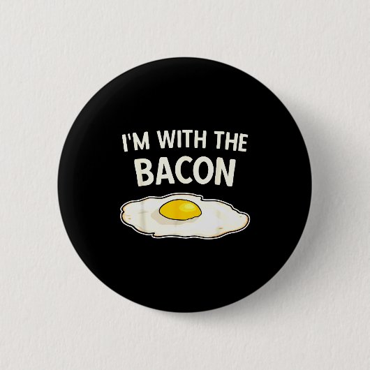 Ich bin mit den Bacon-Eiern Einfaches Halloween-Ma Button (Vorderseite)