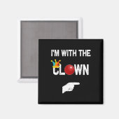 Ich bin mit den ClownHalloween-Kostümen Magnet (Vorderseite/Rückseite)