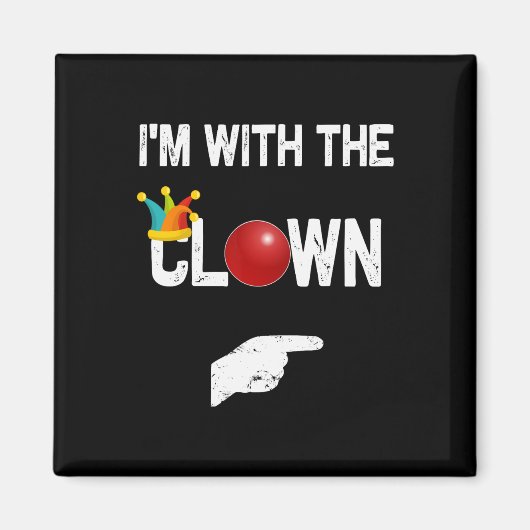 Ich bin mit den ClownHalloween-Kostümen Magnet (Vorne)
