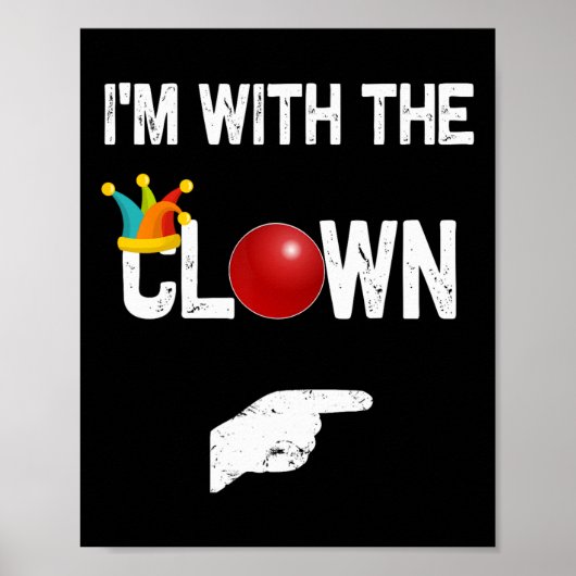 Ich bin mit den ClownHalloween-Kostümen Poster (Vorne)
